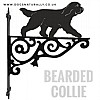 Bearded Collie Ornate Wall Bracket